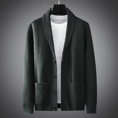 Spring And Autumn New Casual Knitted Coat Men's Comfortable Fashion Slim Fit