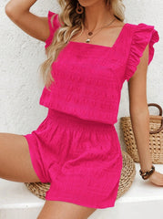 Summer Casual Square Neck Women's Suit