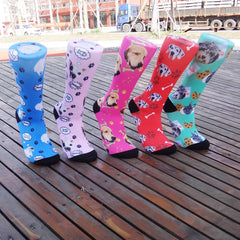 Cartoon Pet Head Face Socks
