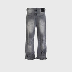 Washed Vintage Washed Trousers Straight Neutral Jeans