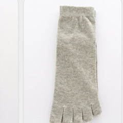 Men's And Women's Pure Cotton Sweat-absorbent Toe Socks