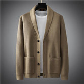 Spring And Autumn New Casual Knitted Coat Men's Comfortable Fashion Slim Fit