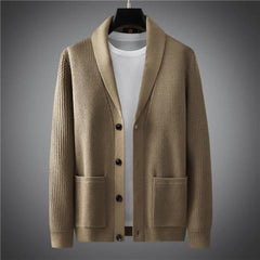 Spring And Autumn New Casual Knitted Coat Men's Comfortable Fashion Slim Fit