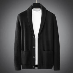 Spring And Autumn New Casual Knitted Coat Men's Comfortable Fashion Slim Fit