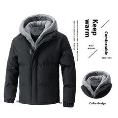 Fake Two Pieces Loose Padded Coat Men