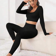 New Thread Seamless Long Sleeve Hip Lifting Trousers Yoga Suit