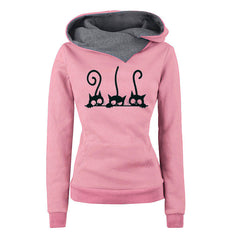 Lapel Logo Print Hooded Personalized Sweater
