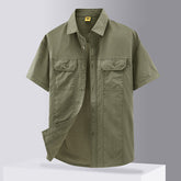 Casual Solid Color Workwear Shirt Men