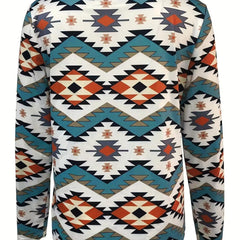 European And American Summer Printed Long-sleeved Slim-fit Women's T-shirt