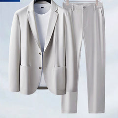 Gentleman Banquet Business Thin Casual Ice Silk Suit