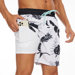 Summer Men's Fashion Vacation Beach Pants Milk Silk Lining