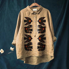 European And American Long Sleeve Shirt 5 Button Cardigan Hawaiian Style Shirt