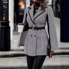 Women's Suit Jacket Split Long Sleeve Commuting Elegant