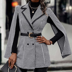Women's Suit Jacket Split Long Sleeve Commuting Elegant