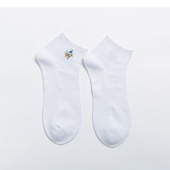 Double Needle Mesh Breathable Cotton Boat Socks