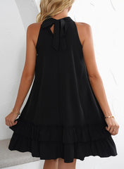 Solid Color Keyhole Neck Tank Dress