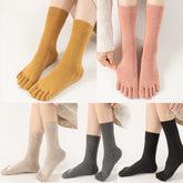 Sweat Absorbing Japanese Solid Five Toe Socks