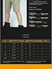 Summer Tactical Five-point Thin Shorts Men