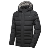 Fleece-lined Thickened Cotton Clothing Men's Coat Hooded Detachable Plus Size