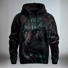 Fashion Brand mens Lion's hoodie Head 3D Hoodie Fashion Men And Women