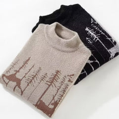 Autumn And Winter Half Turtleneck Sweater Men's Korean Style