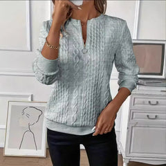 Cross-border Amazon TK Popular Quilted Casual Sweatshirt Zipper Sweater