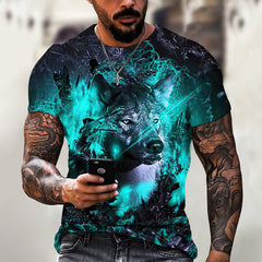 Animal Beast Lion 3D Printed Summer Men's T-shirt