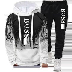 Men's Sports Hoodie Sport Pants Suit