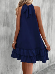 Solid Color Keyhole Neck Tank Dress