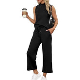 Sleeveless Top Wide Leg Cropped Pants