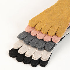 Sweat Absorbing Japanese Solid Five Toe Socks