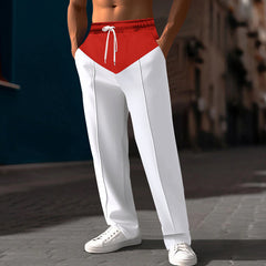 Casual Loose Color Matching Straight Sports Trousers