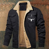 Men's Jacket Fleece-lined Cotton Workwear Casual Jacket Men's Coat