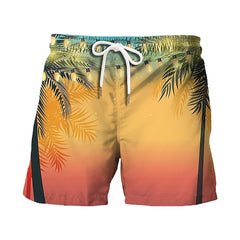 Summer Japanese Banana Leaf Beach 3D Digital Printing Beach Pants Men's Casual Shorts