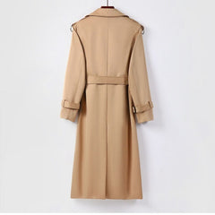 Men's Long Type British Slim-fitting Trench Coat