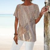 Casual Round Neck Short Sleeves Regular Pullover 3D Digital Printed T-shirt