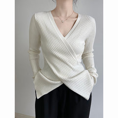 Women's Spring And Autumn Design Sweater Base Ride Top