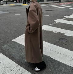 Autumn And Winter Temperament Commute Suit Collar Long Woolen Coat