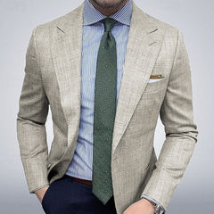 Men's Spring Leisure Printed Double Button Suit Jacket