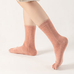 Sweat Absorbing Japanese Solid Five Toe Socks