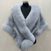 Imitated Mink Fox Fur Cape Coat Plus-sized Dress Shawl