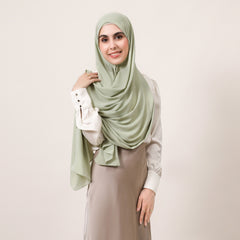 Solid Color Silky Thick Chiffon Base Cap Built-in Magnetic Snap Integrated Convenient Headcloth Scarf