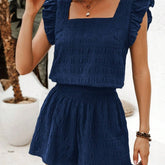 Summer Casual Square Neck Women's Suit