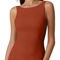 Round Neck Backless Tennis Belt Pocket