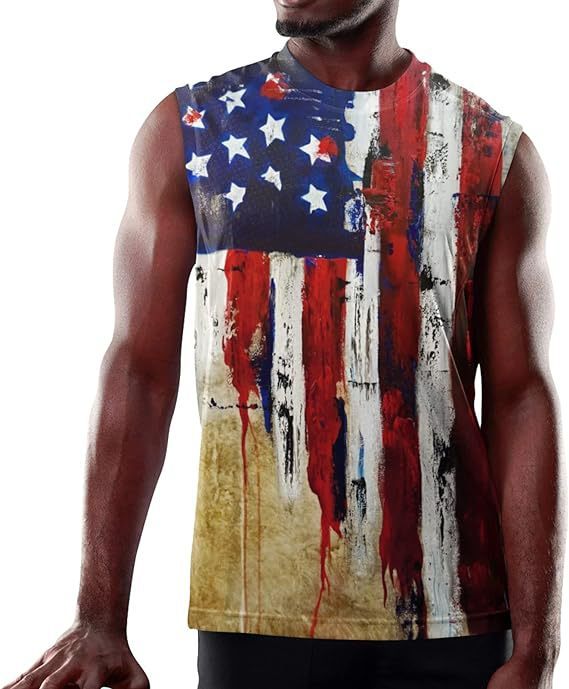 Men's Plus Size Sleeveless Vest 3D Retro Printed Fashion