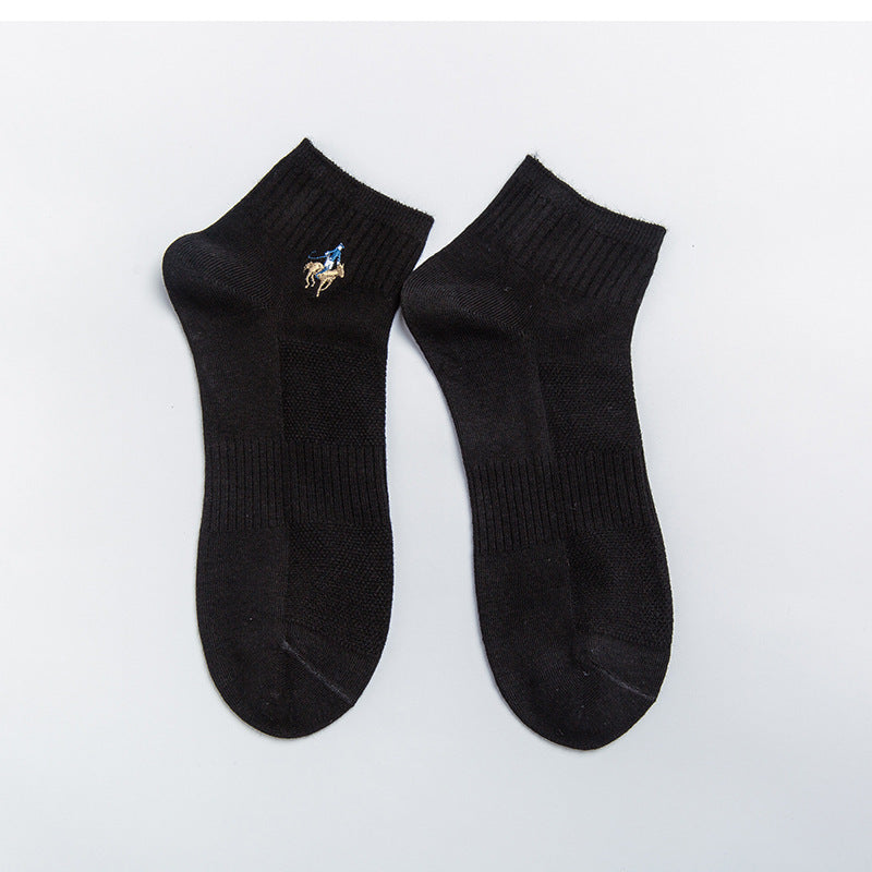 Double Needle Mesh Breathable Cotton Boat Socks