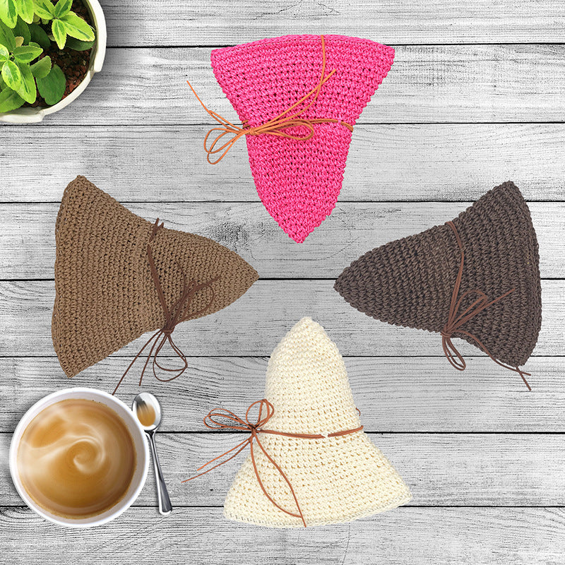 Women's Fresh Hand-woven Japanese Foldable Straw Hat