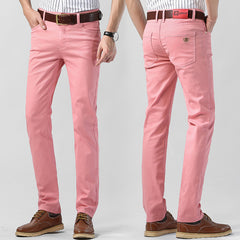 Slim Fit Straight Men's Personality Colored All-matching Stretch Casual Pants