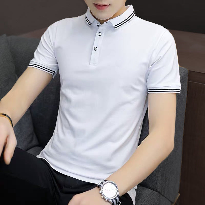 polo Shirt Business Casual Short-Sleeved Youth Fashion Half-Sleeved Shirt