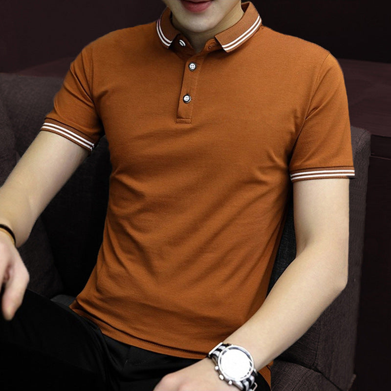 polo Shirt Business Casual Short-Sleeved Youth Fashion Half-Sleeved Shirt